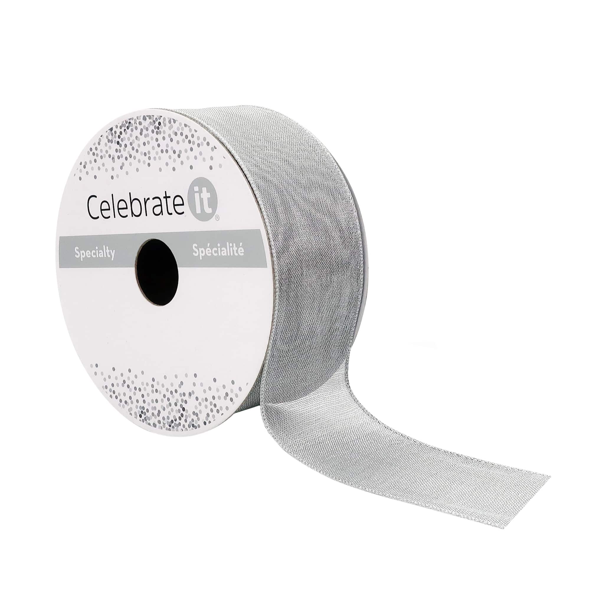 1.5" x 15yd. Satin Metallic Wired Ribbon by Celebrate It® Specialty